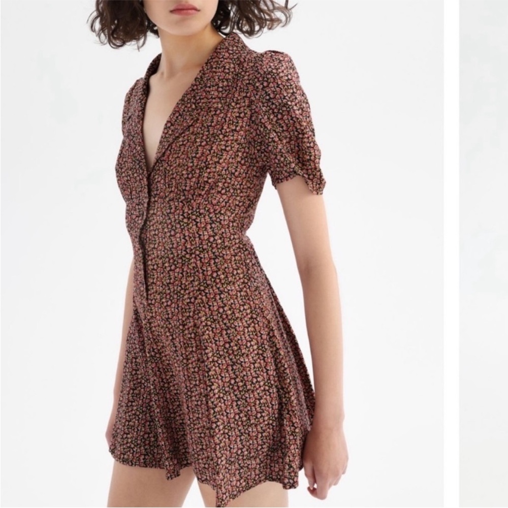 Urban Outfitters | Crowley Collared Floral Mini Dress |  Ditsy Print | XS